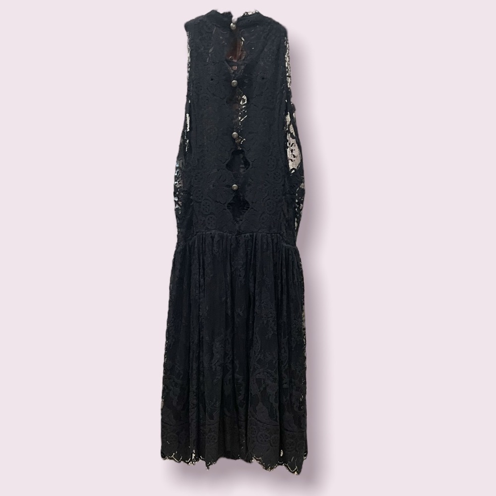 Free People Black lace mini dress - Picture 2 of 8